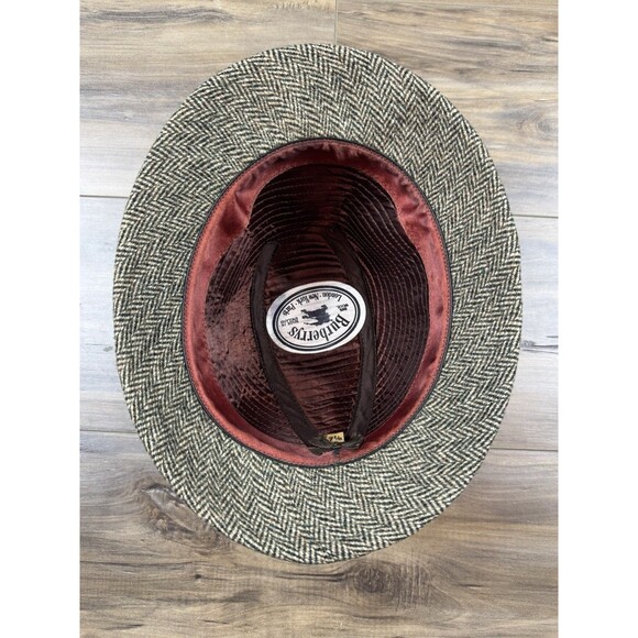 Men's Burberrys Tweed Fedora Bucket Hat 100% Wool  Size 7 1/8 - Picture 5 of 11